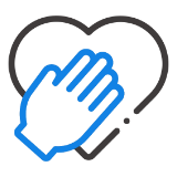 One hand on the heart.